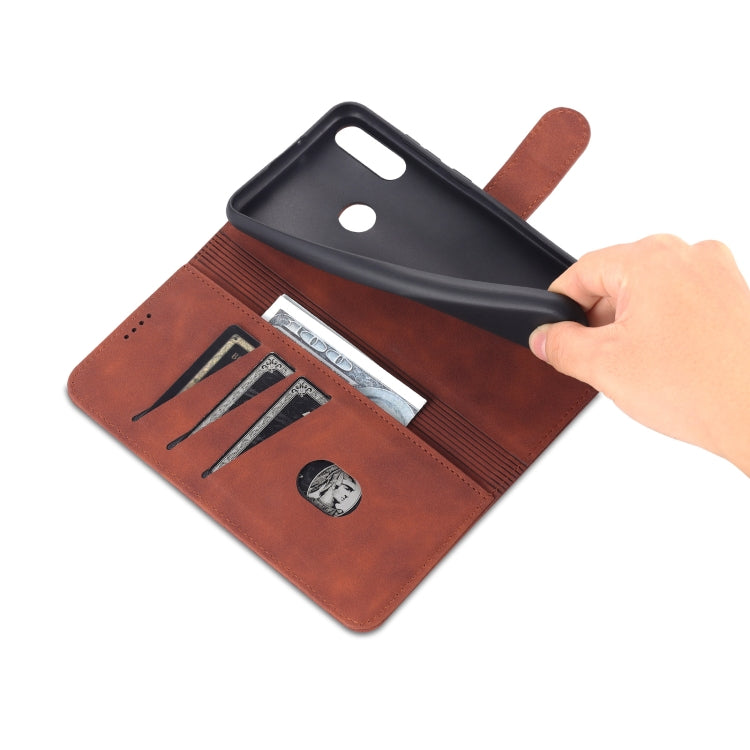 For Huawei Enjoy 20e AZNS Skin Feel Calf Texture Horizontal Flip Leather Phone Case(Brown) - Huawei Cases by AZNS | Online Shopping UK | buy2fix