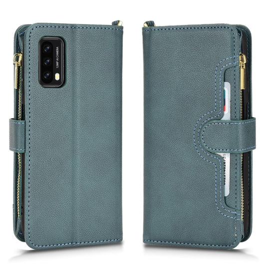 For Blackview A90 Litchi Texture Zipper Leather Phone Case(Green) by buy2fix
