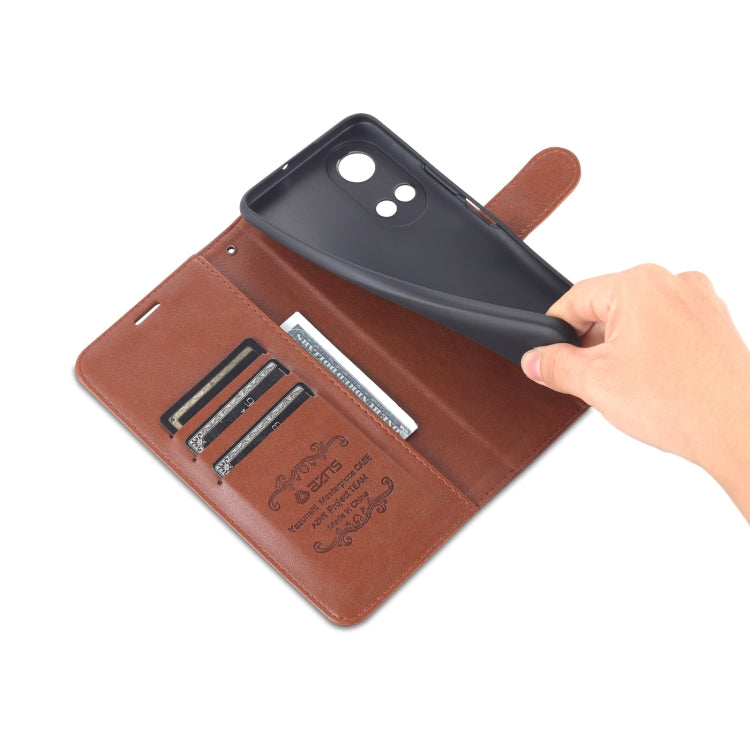 For Honor Play 30 Plus AZNS Sheepskin Texture Flip Leather Phone Case(Brown) - Honor Cases by AZNS | Online Shopping UK | buy2fix