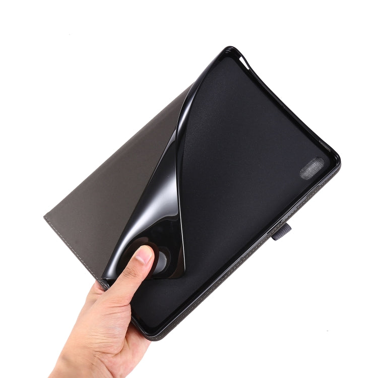 For Samsung Galaxy Tab S8 Ultra Horizontal Flip Fabric Leather Tablet Case with Card Slots & Holder(Grey) by buy2fix