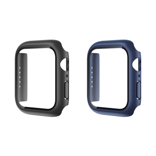 ROCK 2 in 1 PC Frame + Film Protector Case For Apple Watch Series 6 & SE & 5 & 4 44mm(Black) by ROCK