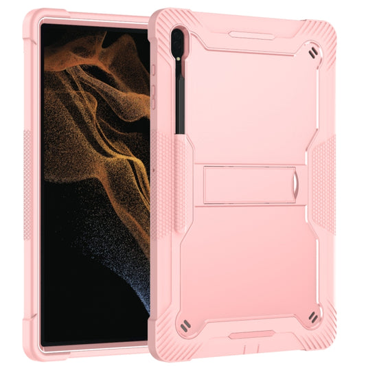 For Samsung Galaxy Tab S9 Ultra / S8 Ultra Silicone + PC Shockproof Protective Tablet Case(Rose Gold) by buy2fix