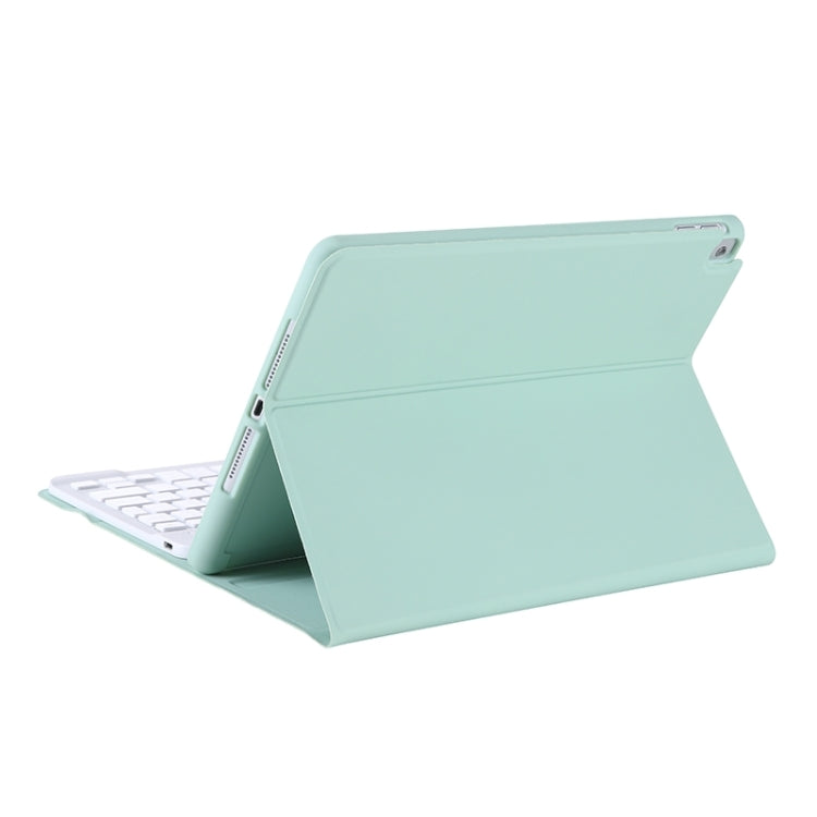 T098B Candy Color Skin Feel Texture Bluetooth Keyboard Leather Case with Pen Holder For iPad Air 11 2024 / 2025 / Air 4 10.9 2020 / Air 5 10.9 2022 (Light Green) by buy2fix