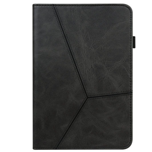 Solid Color Embossed Striped Smart Leather Case For iPad 5 / 6 / 7 / 8 2017(Black) - More iPad Cases by buy2fix | Online Shopping UK | buy2fix