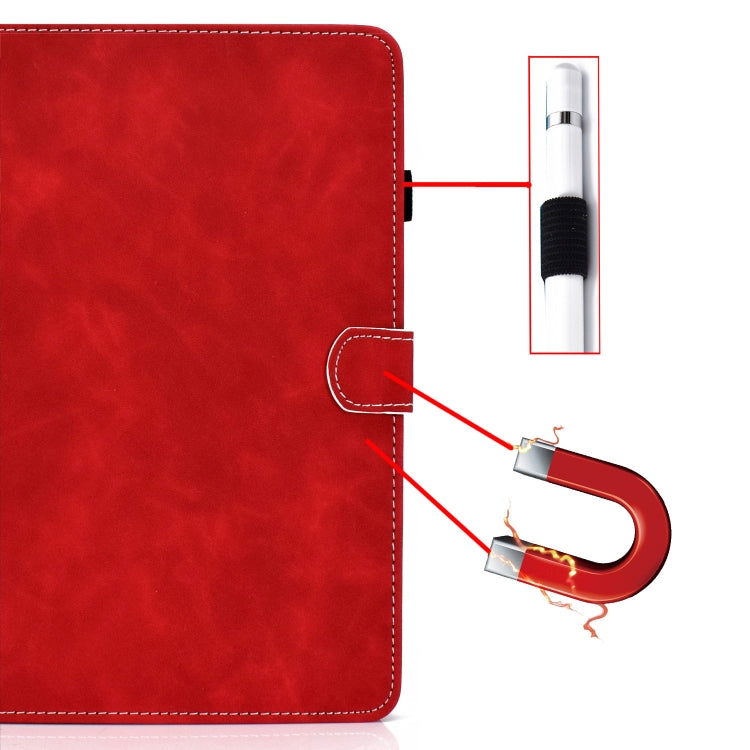 For Samsung Galaxy Tab S8 / S7 Cowhide Texture Smart Leather Tablet Case(Red) by buy2fix