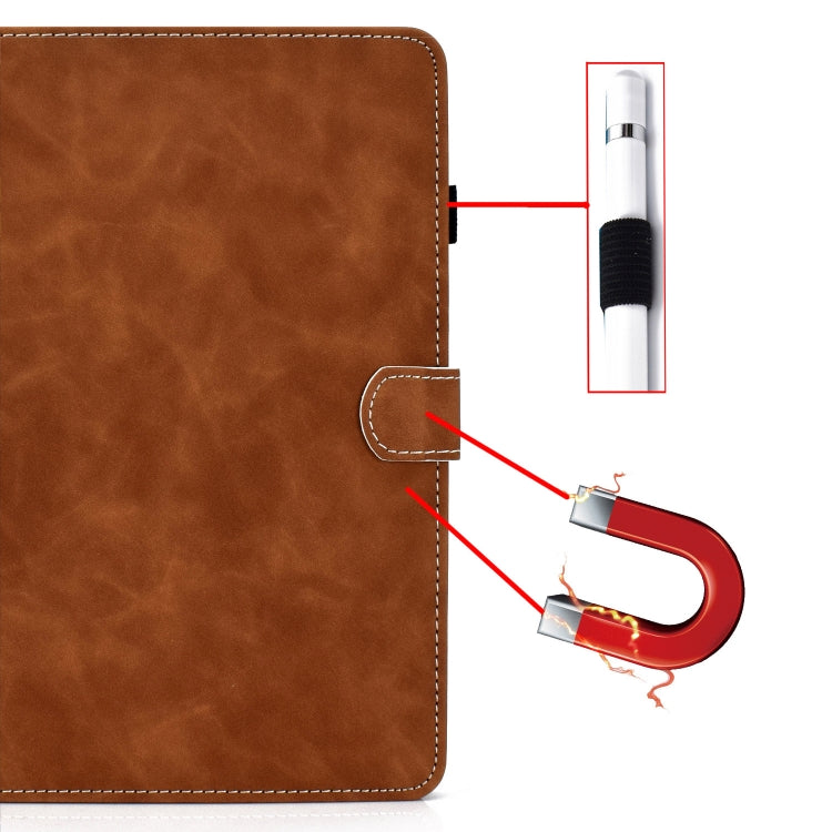 For Samsung Galaxy Tab S8 / S7 Cowhide Texture Smart Leather Tablet Case(Brown) by buy2fix
