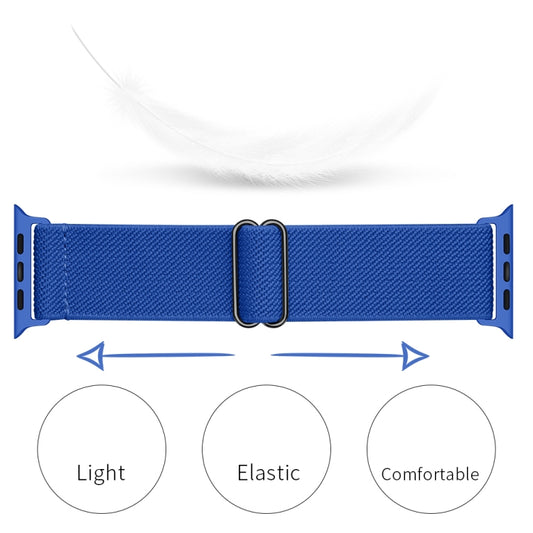Polyester Nylon Watch Band For Apple Watch Ultra 49mm&Watch Ultra 2 49mm / Series 9&8&7 45mm / SE 3&SE 2&6&SE&5&4 44mm / 3&2&1 42mm(Royal Blue) by buy2fix