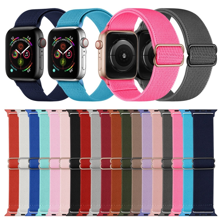 Polyester Nylon Watch Band For Apple Watch Ultra 49mm&Watch Ultra 2 49mm / Series 9&8&7 45mm / SE 3&SE 2&6&SE&5&4 44mm / 3&2&1 42mm(Light Purple) by buy2fix
