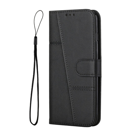 For OPPO Reno7 5G Global & Taiwan Version / Find X5 Lite Stitching Calf Texture Buckle Leather Phone Case(Black) by buy2fix