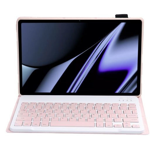 OP11 Lambskin Texture Ultra-thin Bluetooth Keyboard Leather Case For OPPO Pad 11 inch(Pink) by buy2fix