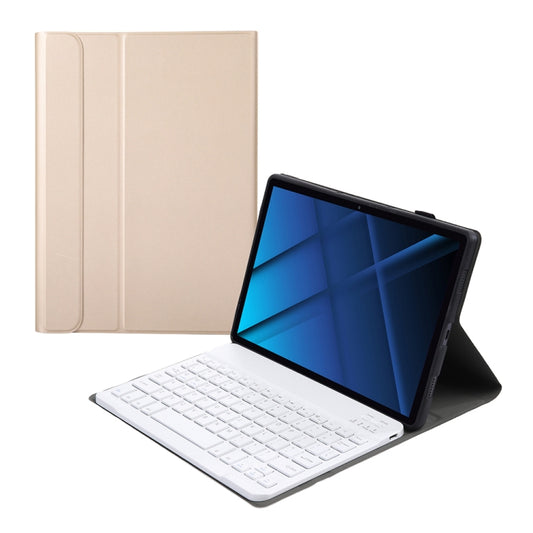 AK16 Lambskin Texture Bluetooth Keyboard Leather Case For Lenovo Tab 6 5G 10.3 inch(Gold) by buy2fix