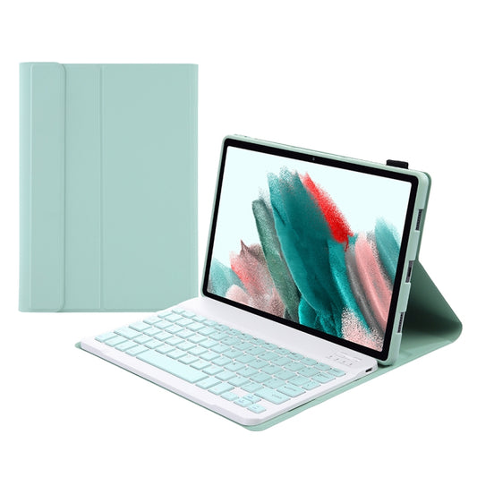 A08 Candy Color Ultra Thin Bluetooth Keyboard Leather Case For Samsung Galaxy Tab A8 10.5 2021 SM-X200 / SM-X205(Light Green) by buy2fix