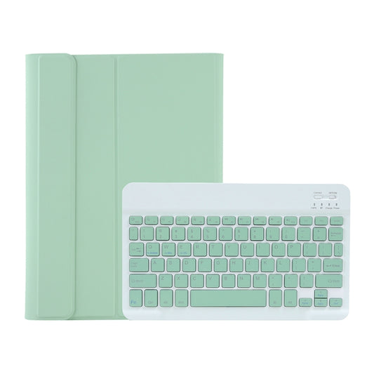 A08B Candy Color Bluetooth Keyboard Leather Case with Pen Slot For Samsung Galaxy Tab A8 10.5 2021 SM-X200 / SM-X205(Light Green) by buy2fix