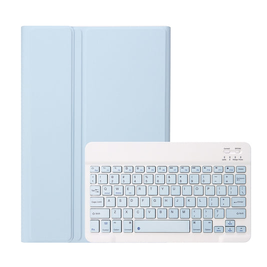 A08B Candy Color Bluetooth Keyboard Leather Case with Pen Slot For Samsung Galaxy Tab A8 10.5 2021 SM-X200 / SM-X205(White Ice) by buy2fix