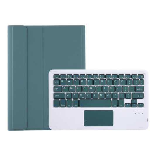 A08-A Candy Color Bluetooth Keyboard Leather Case with Touchpad For Samsung Galaxy Tab A8 2021 SM-X205 / SM-X200(Dark Green) by buy2fix
