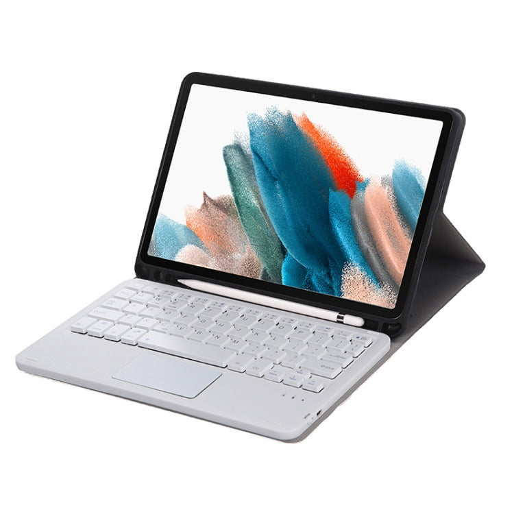 A08B-A Bluetooth Keyboard Leather Case with Pen Slot & Touchpad For Samsung Galaxy Tab A8 2021 SM-X205 / SM-X200(Rose Gold) by buy2fix