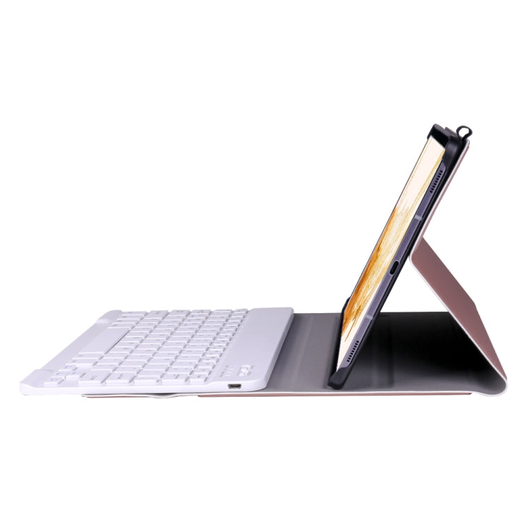 A700 Ultra-thin Bluetooth Keyboard Leather Case For Samsung Galaxy Tab S8 11 inch SM-X700 / SM-X706(Rose Gold) by buy2fix