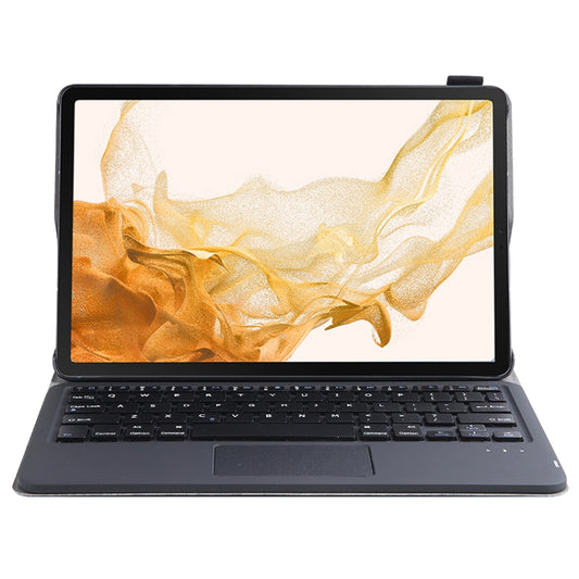 A700-A Ultra-thin Bluetooth Keyboard Leather Case with Touchpad For Samsung Galaxy Tab S8 11 inch SM-X700 / SM-X706(Black) by buy2fix