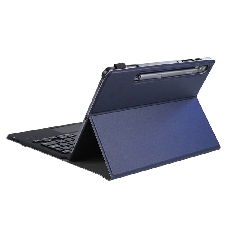 A700-A Ultra-thin Bluetooth Keyboard Leather Case with Touchpad For Samsung Galaxy Tab S8 11 inch SM-X700 / SM-X706(Blue) by buy2fix
