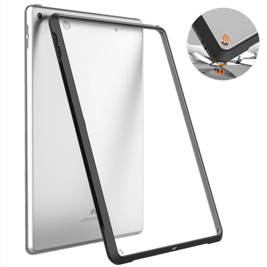 For iPad 10.2 inch 2021 / 2019 PC+TPU Transparent Shockproof Tablet Case(Red) - iPad 10.2 Cases by buy2fix | Online Shopping UK | buy2fix