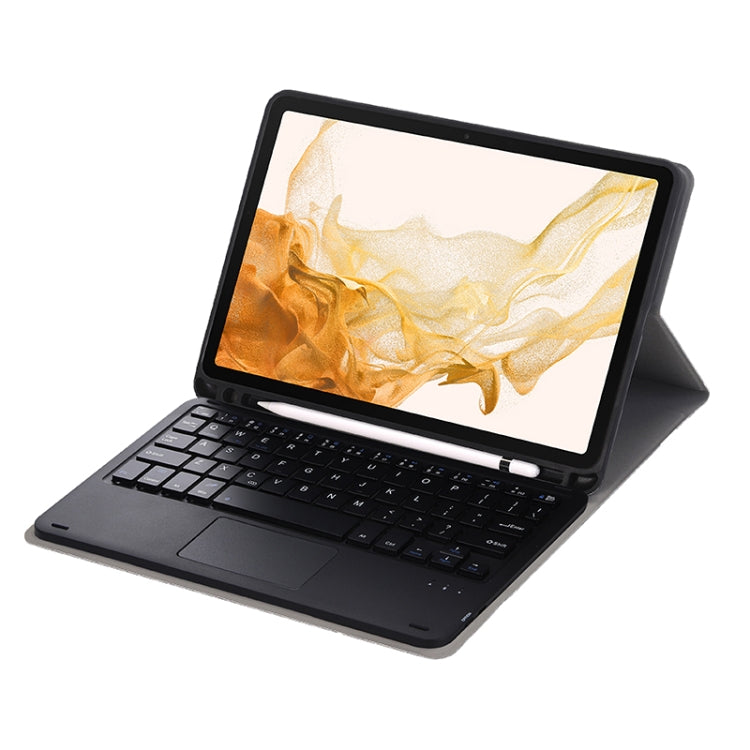 A700B-A Bluetooth Keyboard Leather Case with Pen Slot & Touchpad For Samsung Galaxy Tab S8 11 inch SM-X700 / SM-X706(Black) by buy2fix