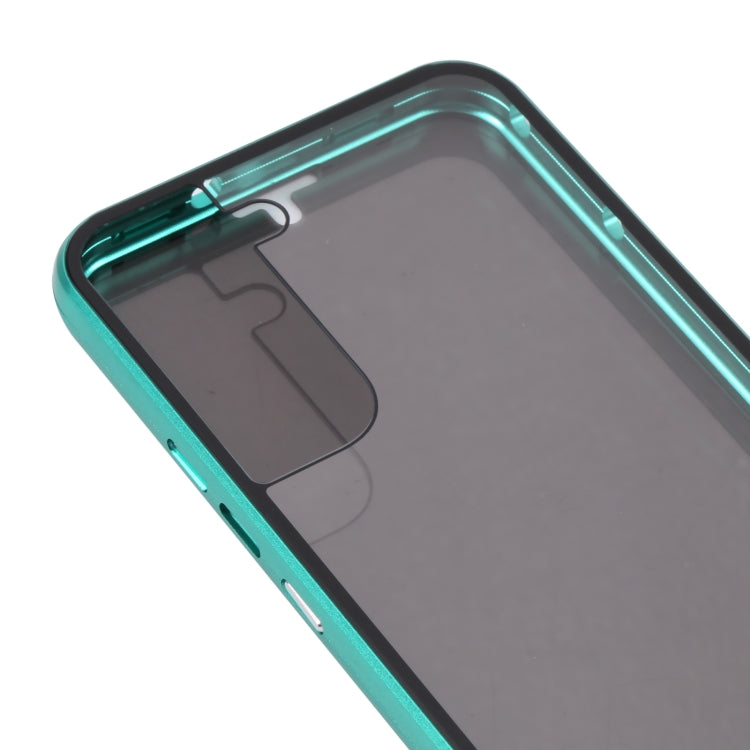For Samsung Galaxy S22 5G Anti-peeping Magnetic Double-sided Tempered Glass Phone Case(Green) by buy2fix