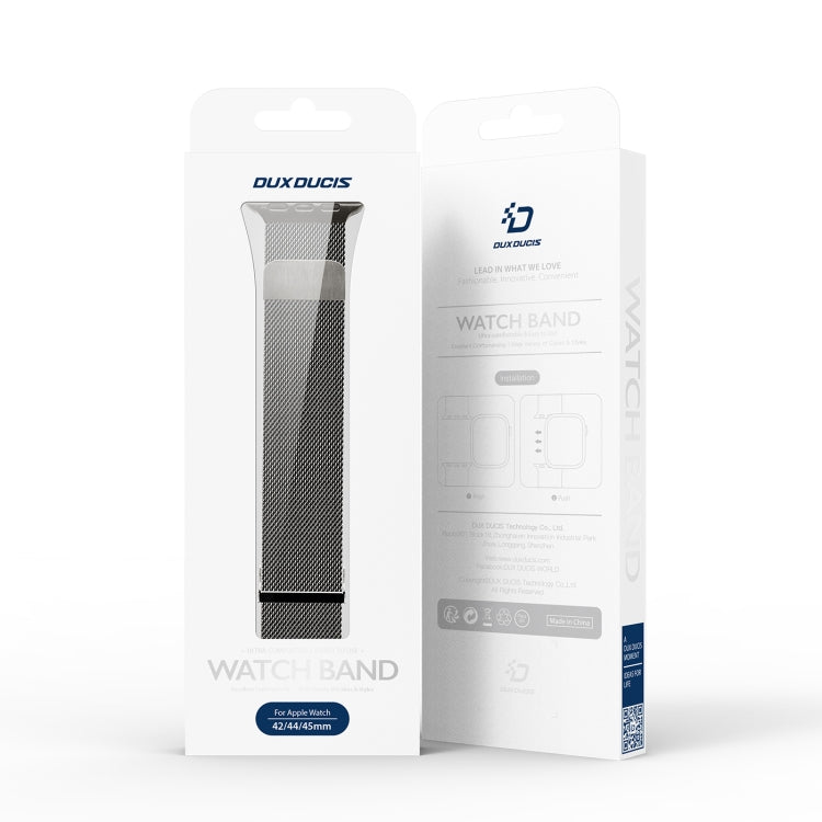 DUX DUCIS Milanese Watchband For Apple Watch Series 9&8&7 41mm / SE 3&SE 2&6&SE&5&4 40mm / 3&2&1 38mm(Gun Grey) by DUX DUCIS