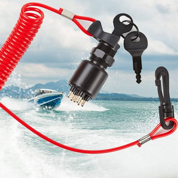 A6630 BRP Side Control Ignition Switch Key with Lanyard 5005801 for Johnson Evinrude by buy2fix