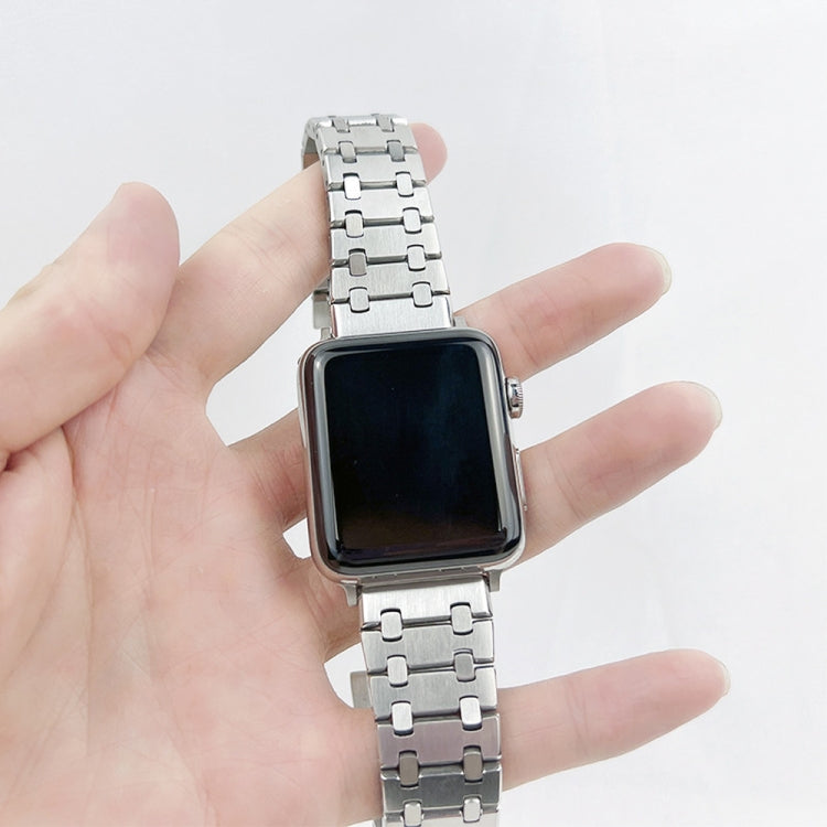 Oak Three Strains Metal Watch Band For Apple Watch Series 9&8&7 41mm / SE 3&SE 2&6&SE&5&4 40mm / 3&2&1 38mm by buy2fix