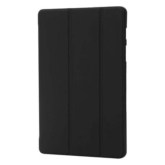 For Samsung Galaxy Tab S8+ / S7+ 3-Fold Holder Silicone Leather Tablet Case(Black) by buy2fix