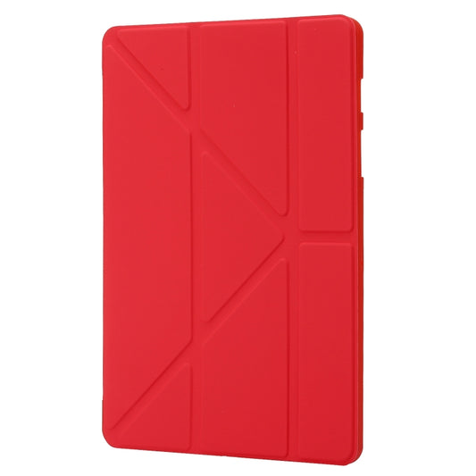 For Samsung Galaxy Tab S8+ / S7+ Deformation Silicone Leather Tablet Case(Red) by buy2fix