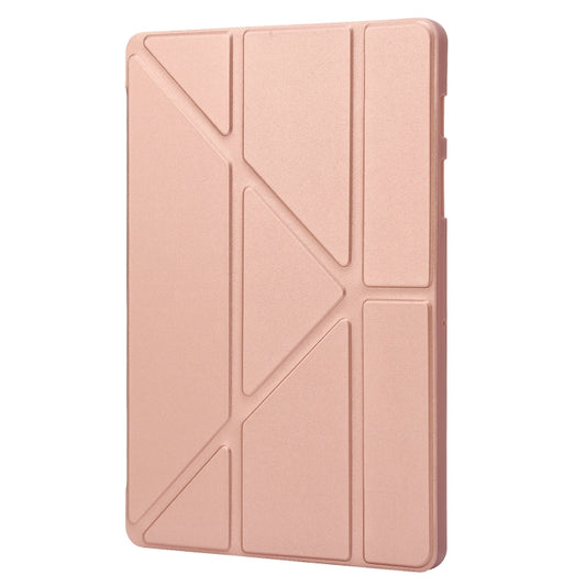 For Samsung Galaxy Tab S8+ / S7+ Deformation Silicone Leather Tablet Case(Rose Gold) by buy2fix