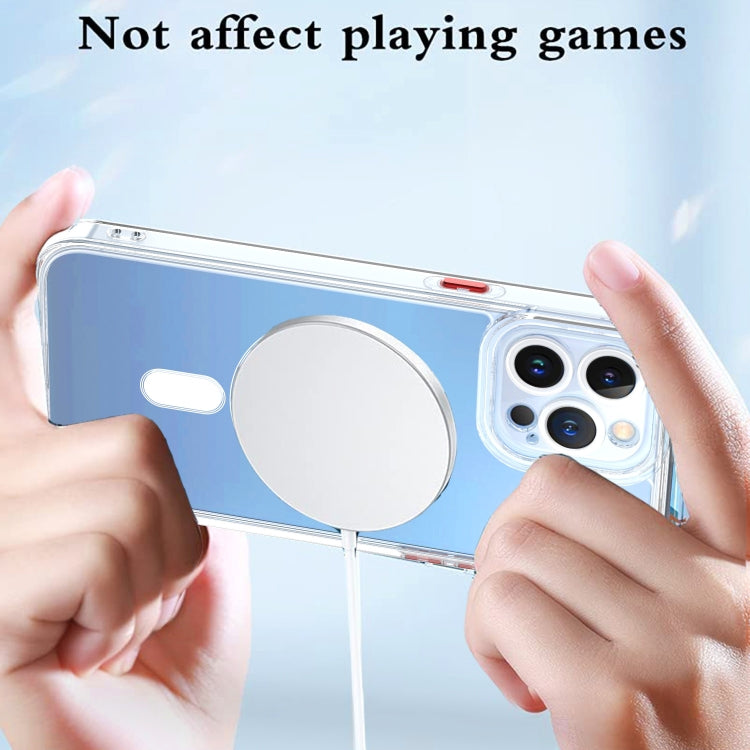 For iPhone 13 Pro Max Cat-eye TPU + Acrylic Magsafe Phone Case (Purple) by buy2fix