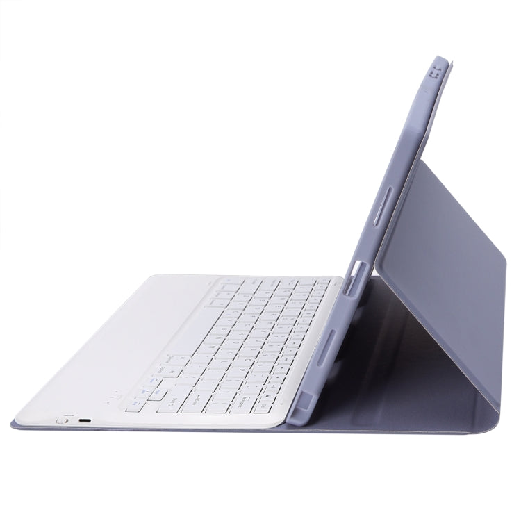 A800B Candy Color Detachable Bluetooth Keyboard Case with Pen Slot for Samsung Galaxy Tab S8+ / S7+ / S7 FE(Purple) by buy2fix