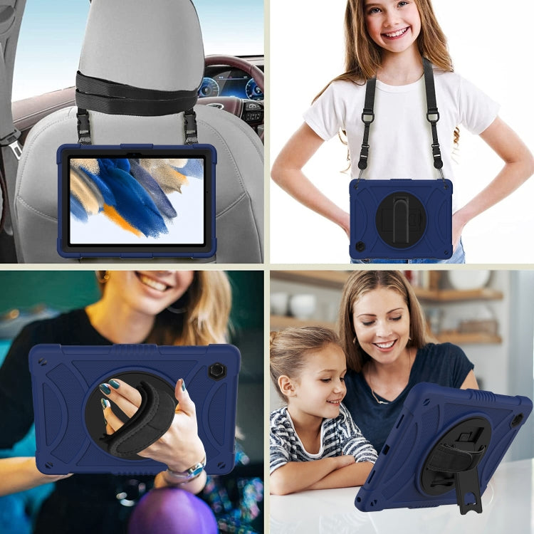 For Samsung Galaxy Tab A8 10.5 2021 Rotary Grab Silicone + PC Tablet Case(Navy Blue) - Other Galaxy Tab PC by buy2fix | Online Shopping UK | buy2fix
