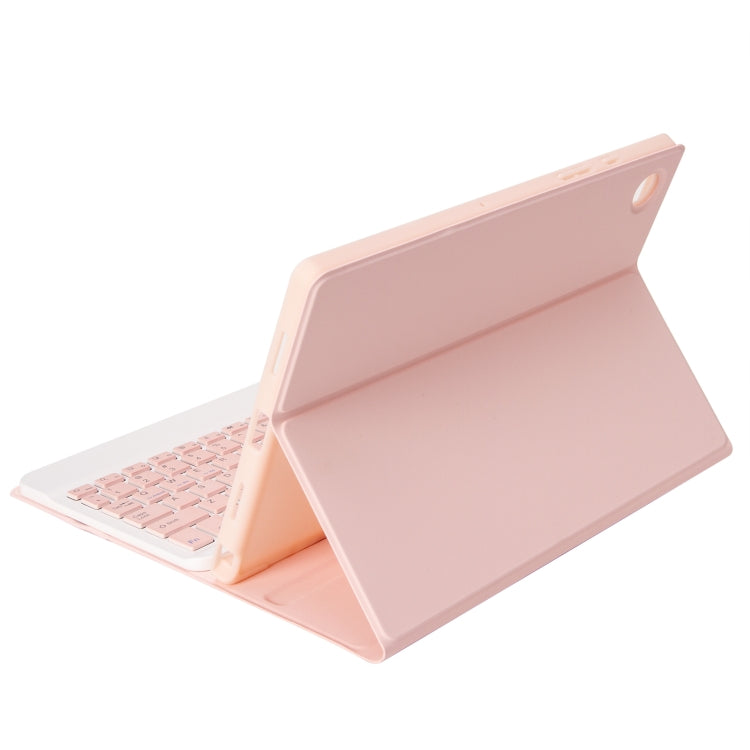 A610B Candy Color Bluetooth Keyboard Leather Case with Pen Slot For Samsung Galaxy Tab S6 Lite 10.4 inch SM-P610 / SM-P615(Pink) by buy2fix