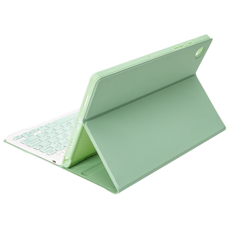A610B Candy Color Bluetooth Keyboard Leather Case with Pen Slot For Samsung Galaxy Tab S6 Lite 10.4 inch SM-P610 / SM-P615(Light Green) by buy2fix