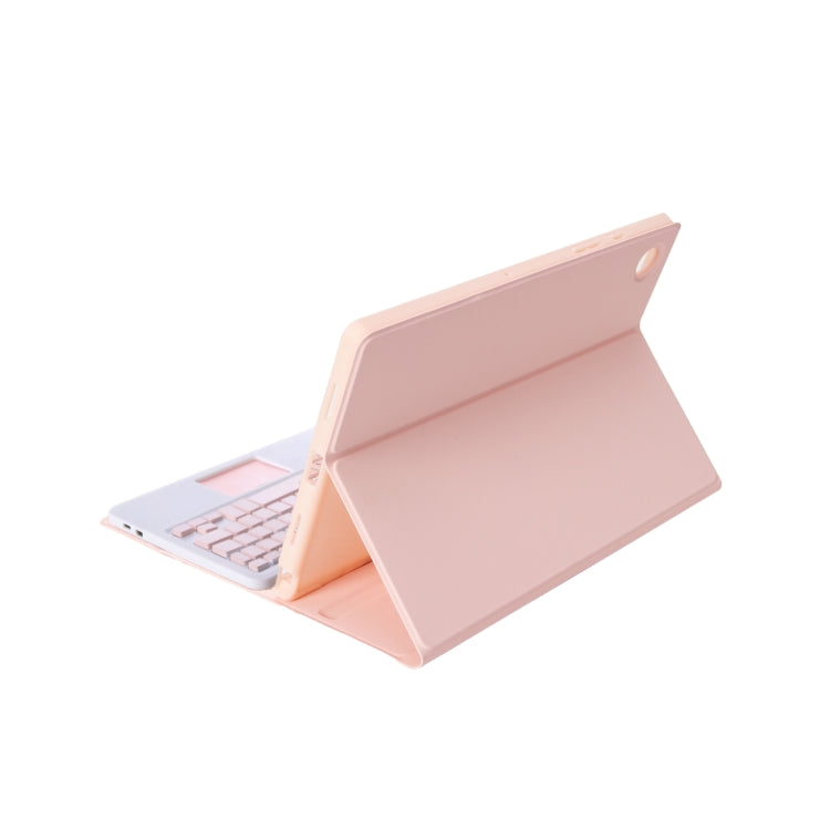A610B-A Candy Color Bluetooth Keyboard Leather Case with Pen Slot & Touchpad For Samsung Galaxy Tab S6 Lite 10.4 inch SM-P610 / SM-P615(Pink) by buy2fix