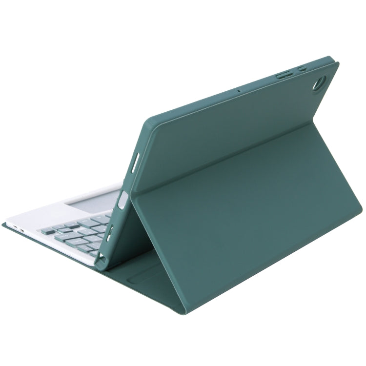 A610B-A Candy Color Bluetooth Keyboard Leather Case with Pen Slot & Touchpad For Samsung Galaxy Tab S6 Lite 10.4 inch SM-P610 / SM-P615(Dark Green) by buy2fix