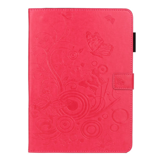 For iPad Pro 11 inch 2020 / 2018 Embossed Butterfly Pattern Smart Leather Tablet Case(Rose Red) - iPad Pro 11 (2020) Cases by buy2fix | Online Shopping UK | buy2fix