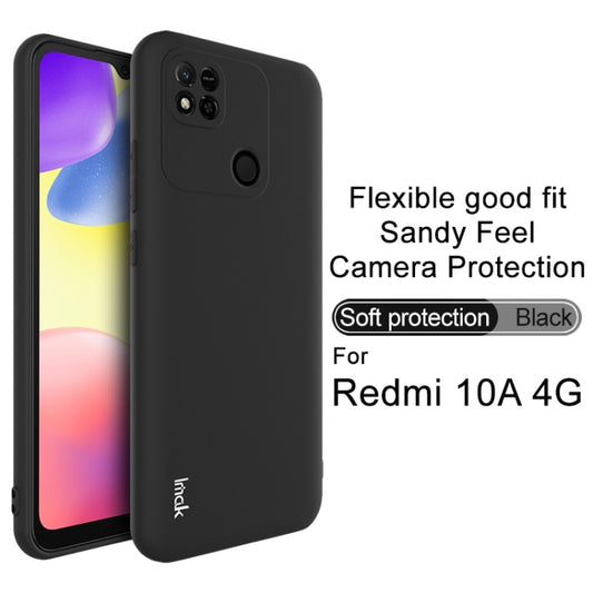 For Xiaomi Redmi 10A 4G IMAK UC-3 Series Shockproof Frosted TPU Phone Case(Black) by imak