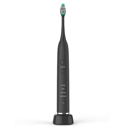 USB Charging Adults Electric Sonic Toothbrush with 8 Brush Heads(Black) by buy2fix