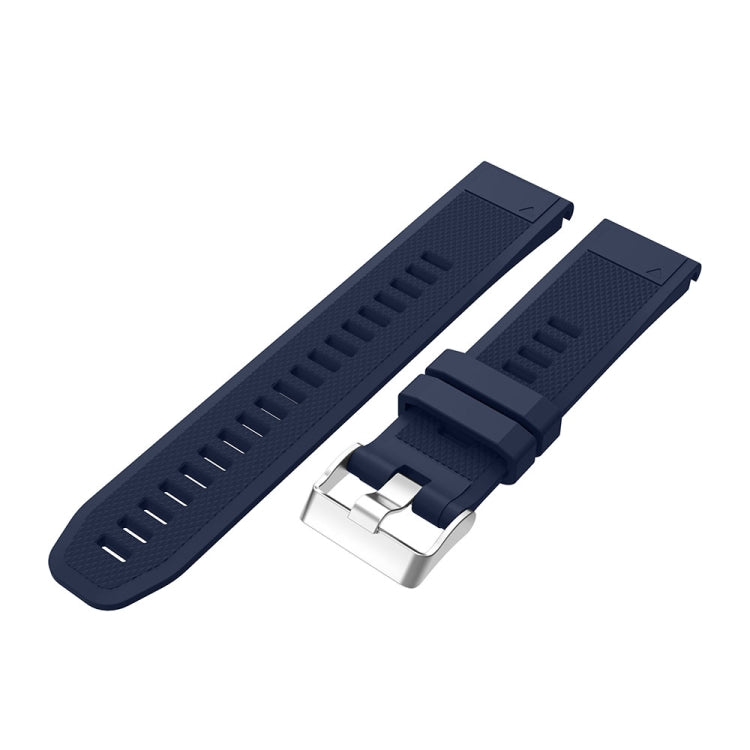 For Garmin Fenix 5 Silicone Watch Band(Navy Blue) by buy2fix