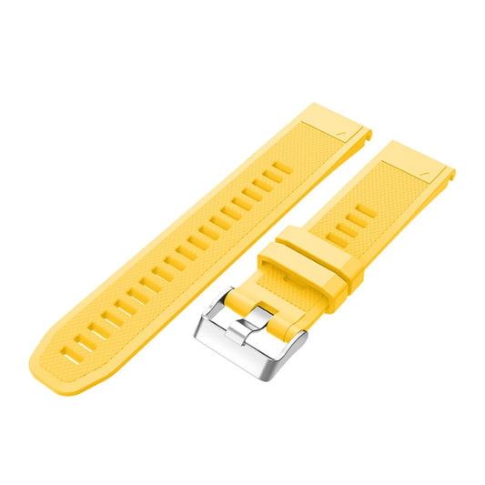 For Garmin Fenix 5 Silicone Watch Band(Yellow) by buy2fix