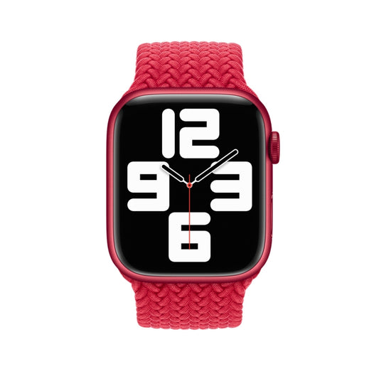 150mm Nylon Braided Watch Band For Apple Watch Ultra 49mm&Watch Ultra 2 49mm / Series 9&8&7 45mm / SE 3&SE 2&6&SE&5&4 44mm / 3&2&1 42mm (Red) by buy2fix