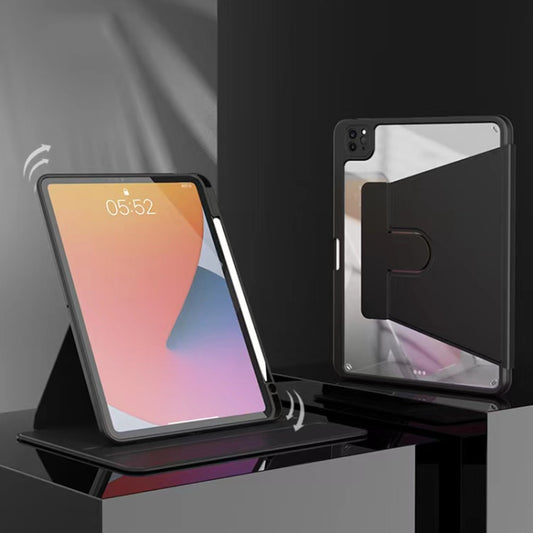 For iPad Pro 12.9 2022 / 2021 / 2020 / 2018 Mutural Jianshang Series Tablet Leather Smart Case(Black) by Mutural