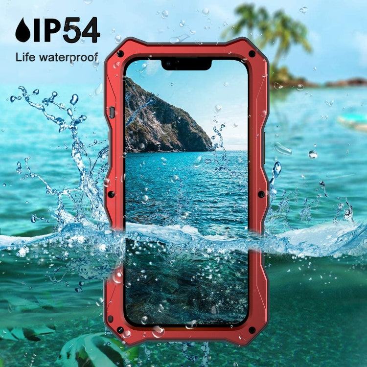 For iPhone 13 Pro Max Metal + Silicone Sliding Camshield Holder Phone Case (Red) - iPhone 13 Pro Max Cases by buy2fix | Online Shopping UK | buy2fix