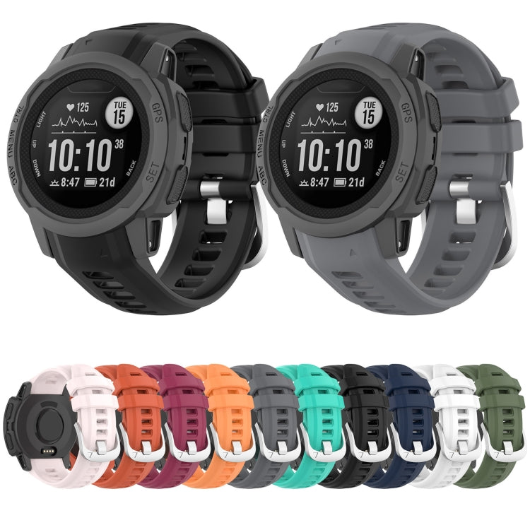 For Garmin Instinct 2S Silicone Watch Band(Grey) by buy2fix