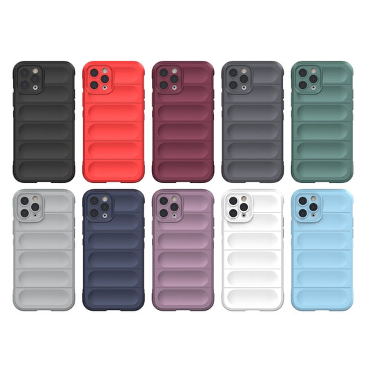 For iPhone 11 Pro Magic Shield TPU + Flannel Phone Case (Black) by buy2fix