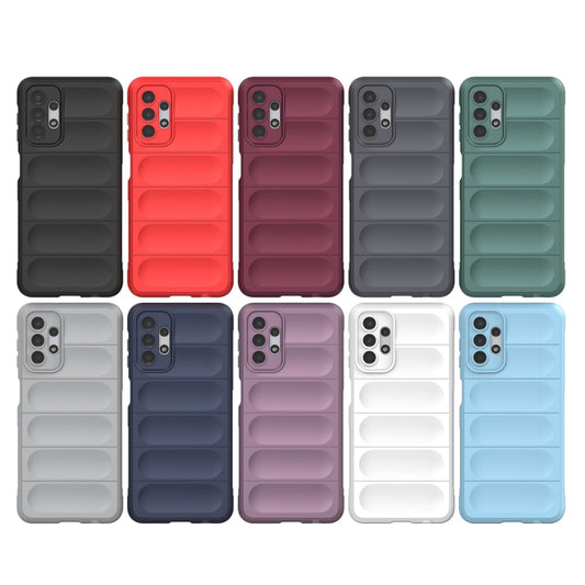For Samsung Galaxy A13 5G / 4G Magic Shield TPU + Flannel Phone Case(Dark Grey) by buy2fix